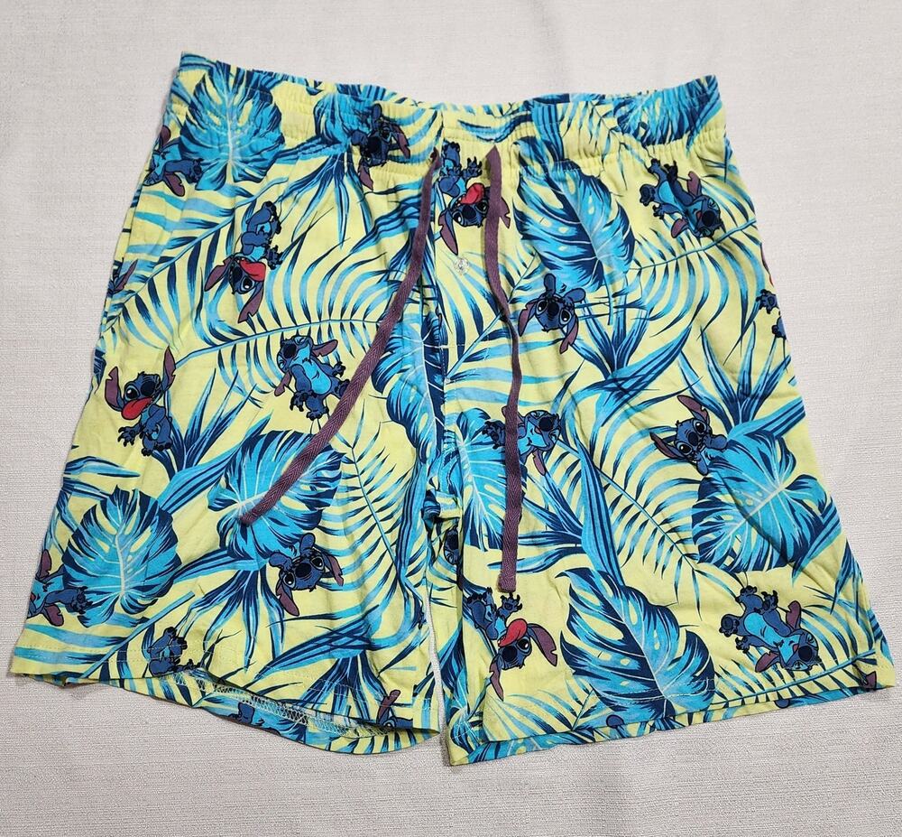 Stitch tropical pajama shorts size medium men's